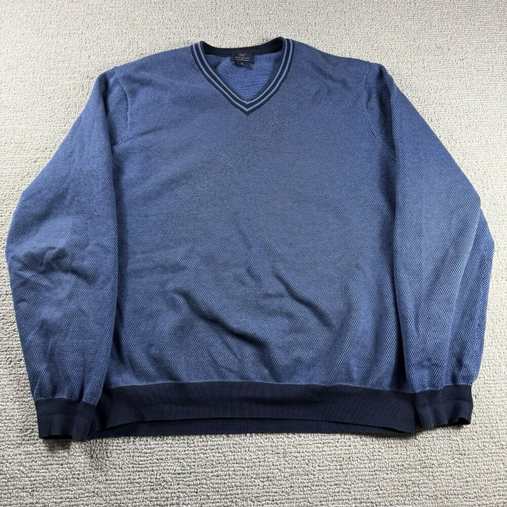 Brooks Brothers 346 Supima Cotton Long Sleeve Sweater Blue Men’s Size XL